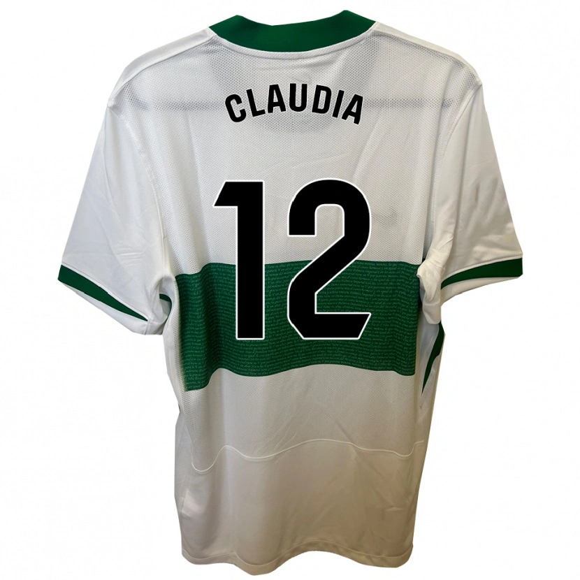 Danxen Barn Claudia Rabasco Campello #12 Vit Grön Hemmatröja Matchtröjor 2025/26 Tröjor T-Tröja