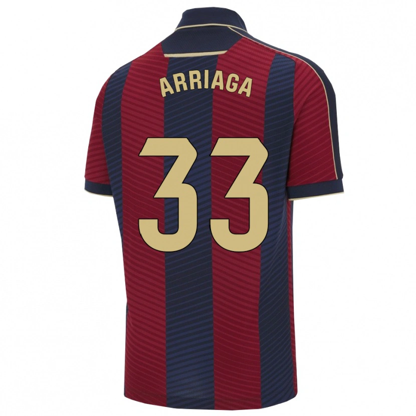 Danxen Barn Kervin Arriaga #33 Röd Marinblå Hemmatröja Matchtröjor 2025/26 Tröjor T-Tröja