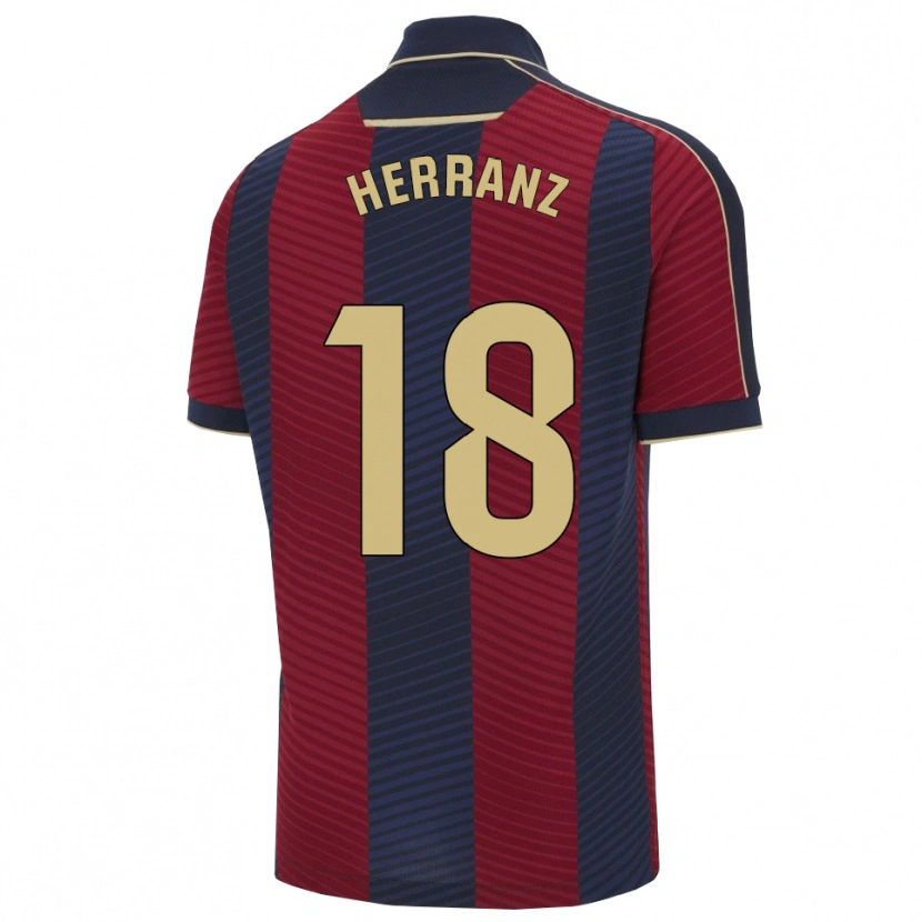 Danxen Barn Alejandro Herranz #18 Röd Marinblå Hemmatröja Matchtröjor 2025/26 Tröjor T-Tröja
