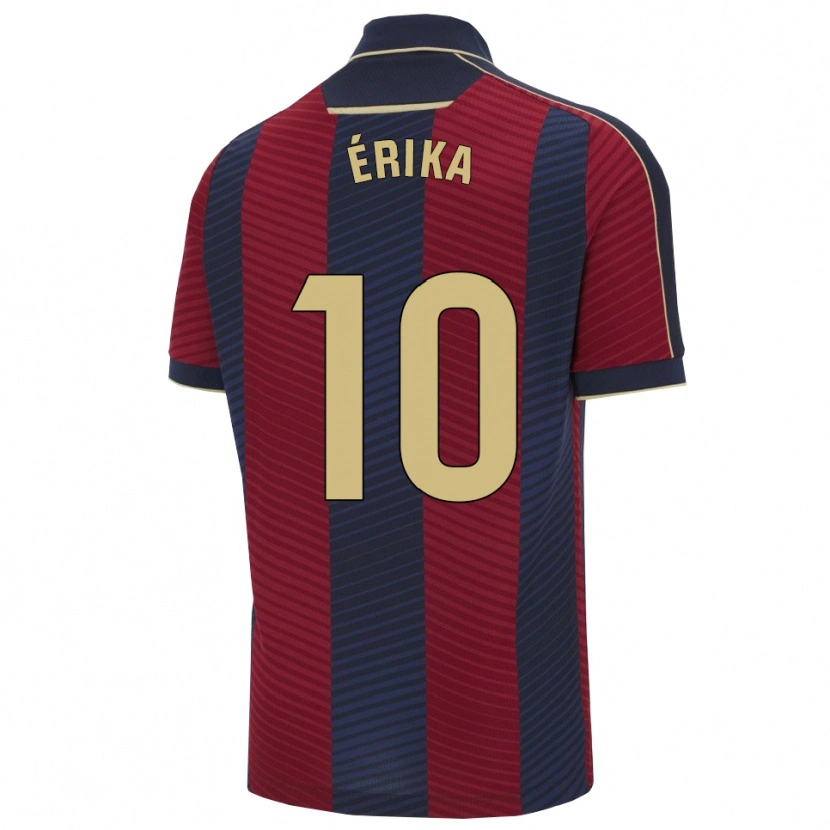 Danxen Barn Érika González #10 Röd Marinblå Hemmatröja Matchtröjor 2025/26 Tröjor T-Tröja