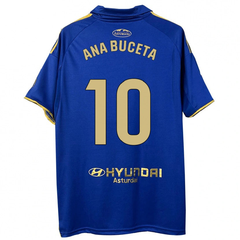 Danxen Barn Ana Buceta #10 Blå Guld Hemmatröja Matchtröjor 2025/26 Tröjor T-Tröja