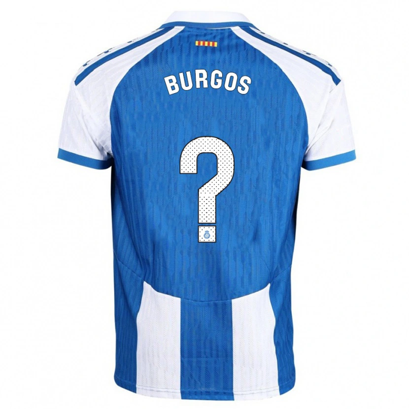 Danxen Barn Hugo Burgos #0 Blå Vit Hemmatröja Matchtröjor 2025/26 Tröjor T-Tröja