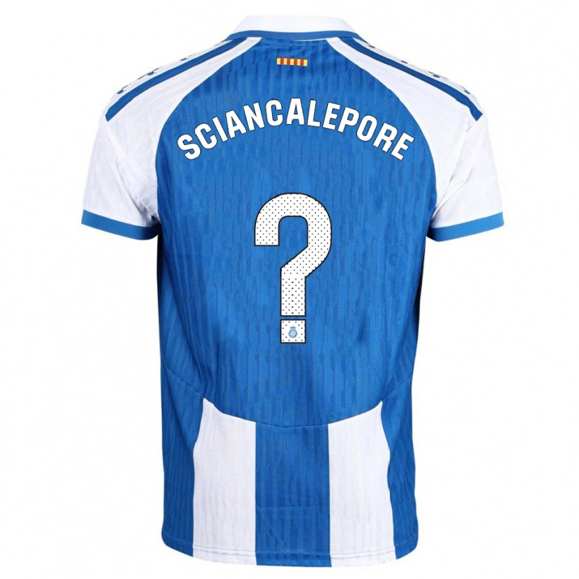 Danxen Barn Mateo Sciancalepore #0 Blå Vit Hemmatröja Matchtröjor 2025/26 Tröjor T-Tröja
