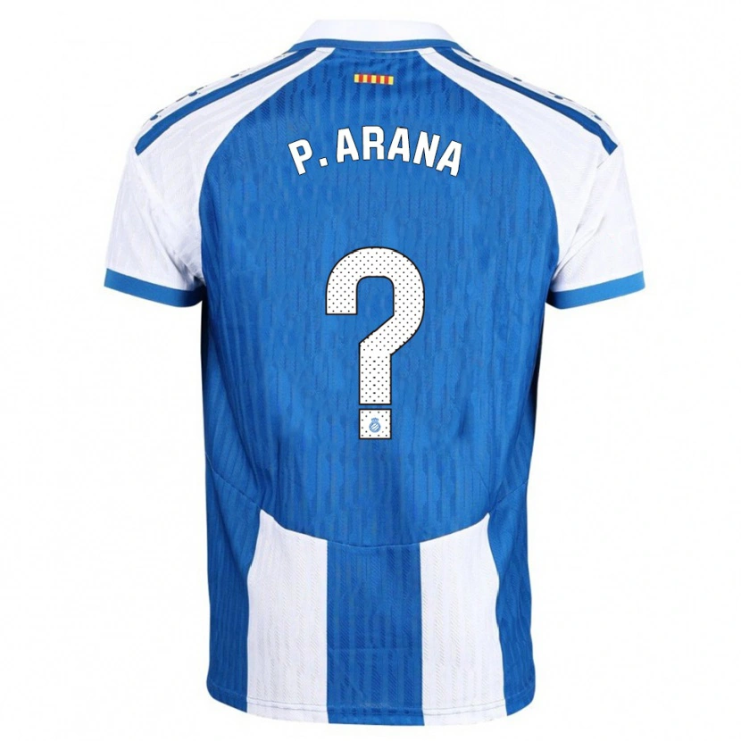 Danxen Barn Paula Arana Montes #0 Blå Vit Hemmatröja Matchtröjor 2025/26 Tröjor T-Tröja