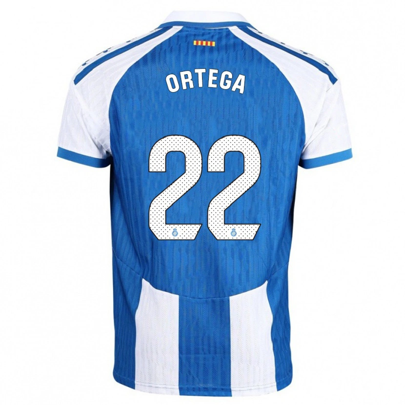 Danxen Barn Ricard Ortega #22 Blå Vit Hemmatröja Matchtröjor 2025/26 Tröjor T-Tröja