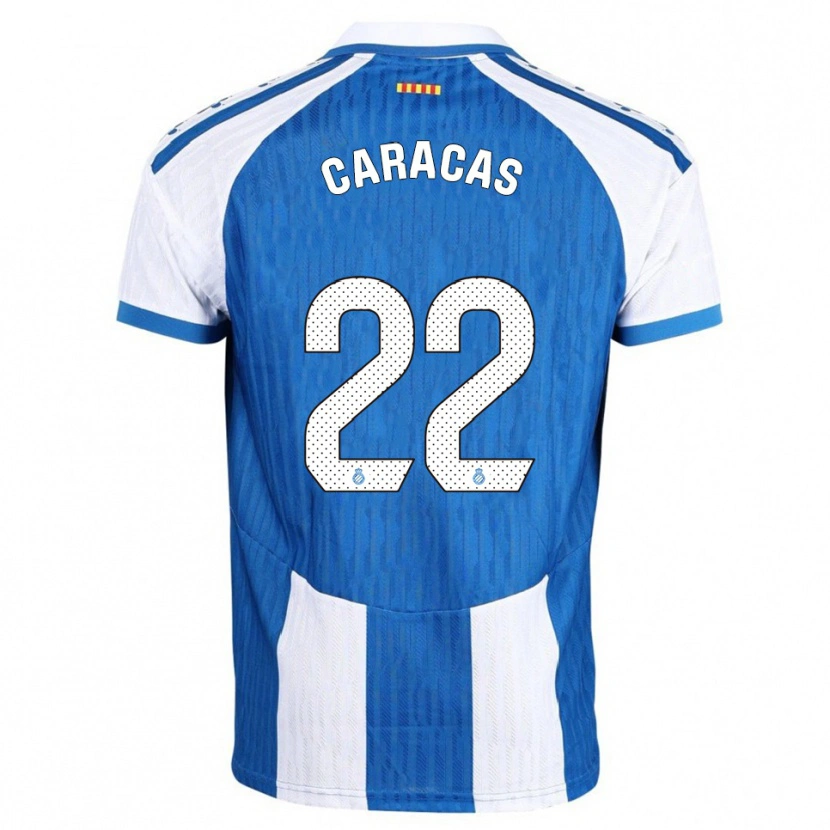 Danxen Barn Daniela Caracas González #22 Blå Vit Hemmatröja Matchtröjor 2025/26 Tröjor T-Tröja