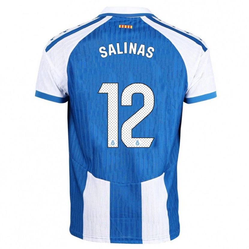 Danxen Barn José Salinas #12 Blå Vit Hemmatröja Matchtröjor 2025/26 Tröjor T-Tröja