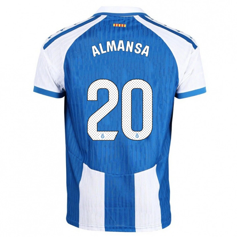 Danxen Barn Alex Almansa #20 Blå Vit Hemmatröja Matchtröjor 2025/26 Tröjor T-Tröja