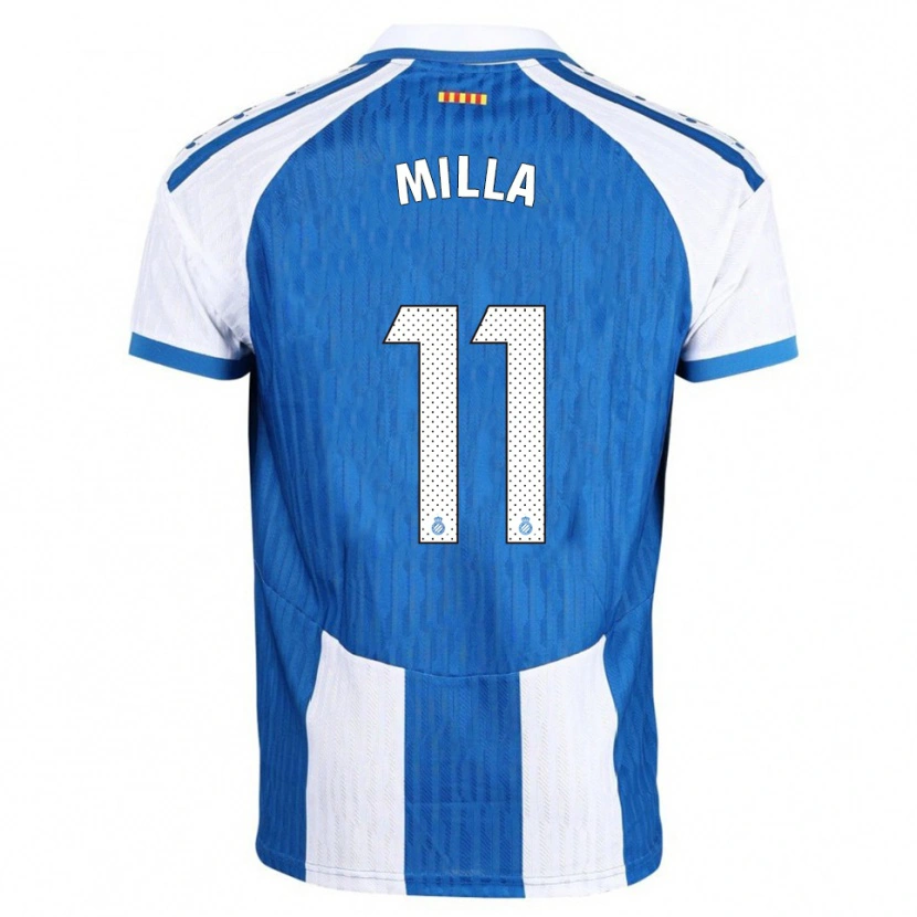 Danxen Barn Pere Milla #11 Blå Vit Hemmatröja Matchtröjor 2025/26 Tröjor T-Tröja