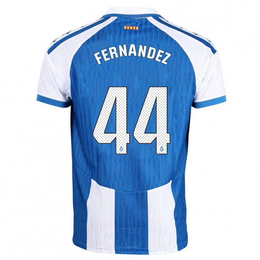Danxen Barn Marcos Fernández #44 Blå Vit Hemmatröja Matchtröjor 2025/26 Tröjor T-Tröja