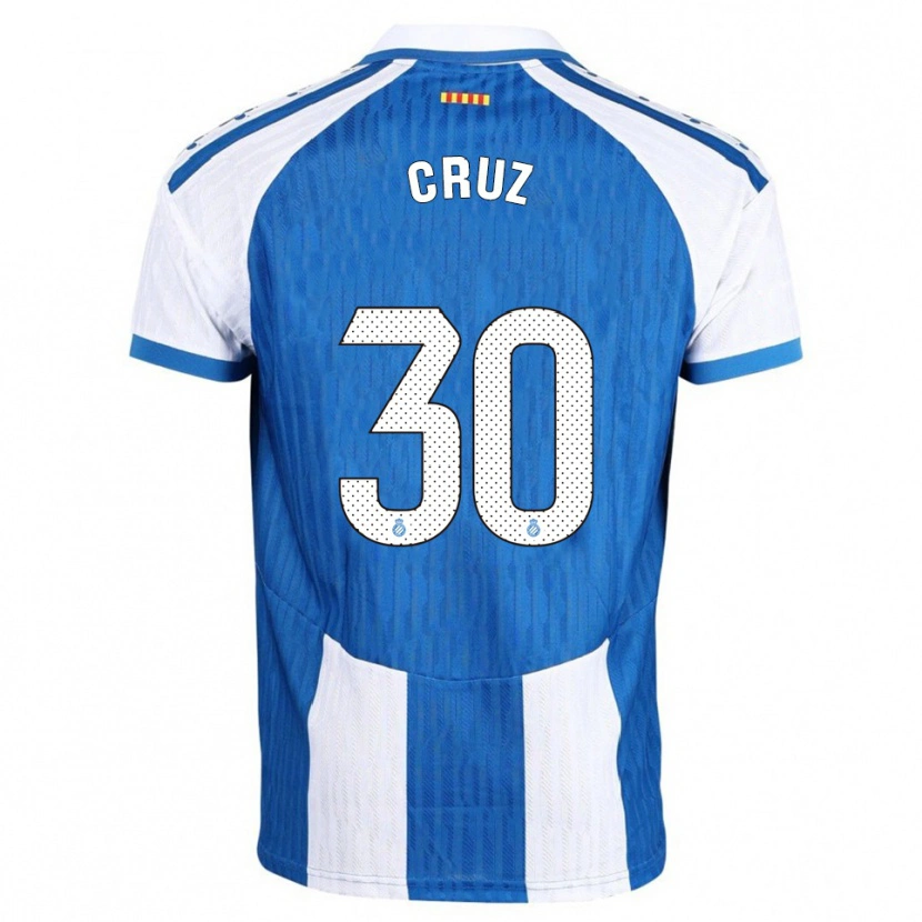 Danxen Barn Denis Cruz #30 Blå Vit Hemmatröja Matchtröjor 2025/26 Tröjor T-Tröja