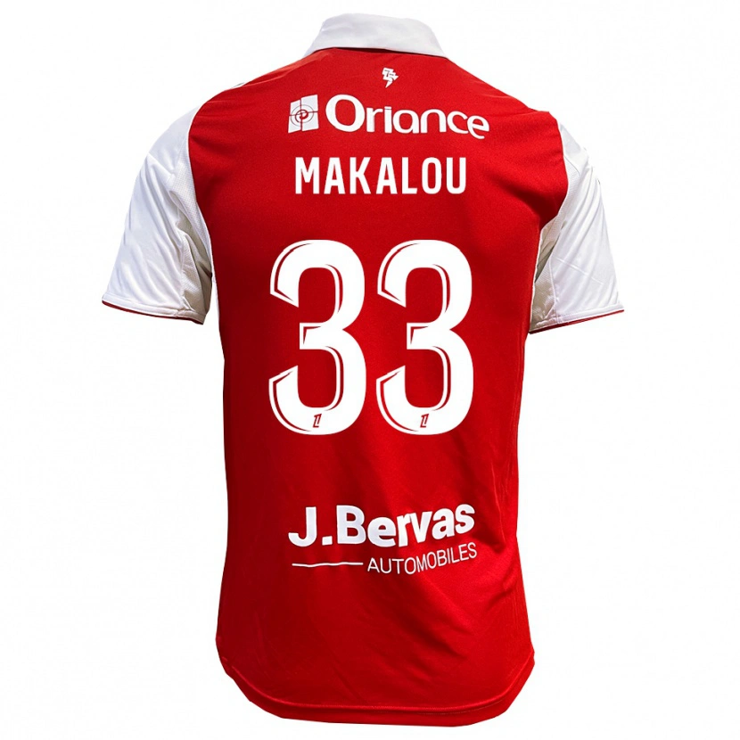 Danxen Barn Hamidou Makalou #33 Röd Vit Hemmatröja Matchtröjor 2025/26 Tröjor T-Tröja