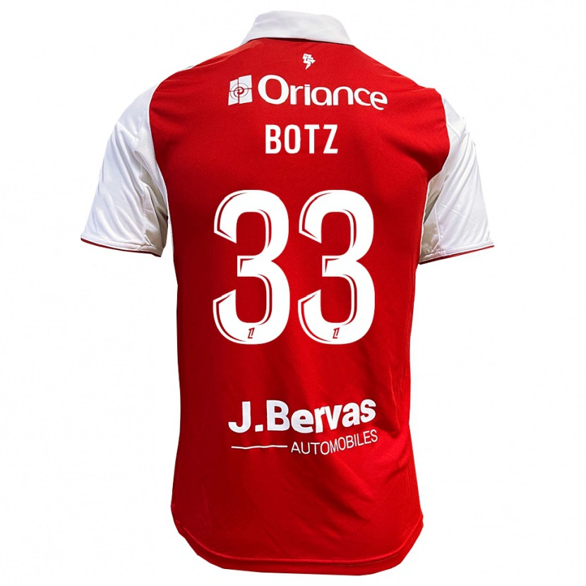 Danxen Barn Léo Botz #33 Röd Vit Hemmatröja Matchtröjor 2025/26 Tröjor T-Tröja
