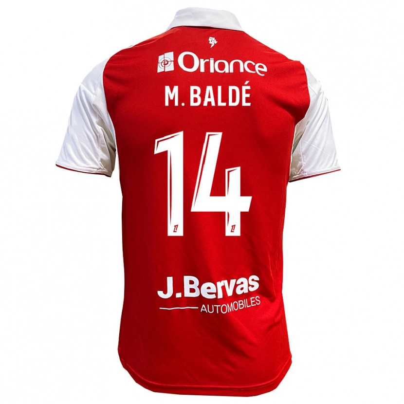 Danxen Barn Mama Baldé #14 Röd Vit Hemmatröja Matchtröjor 2025/26 Tröjor T-Tröja