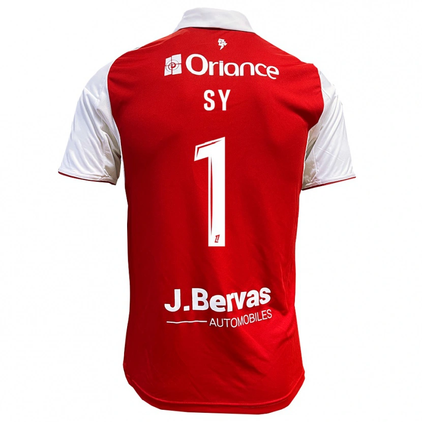 Danxen Barn Seydou Sy #1 Röd Vit Hemmatröja Matchtröjor 2025/26 Tröjor T-Tröja