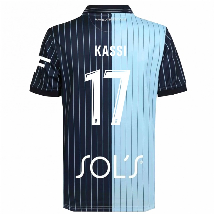 Danxen Barn Sarah Kassi #17 Marinblå Himmelsblå Hemmatröja Matchtröjor 2025/26 Tröjor T-Tröja
