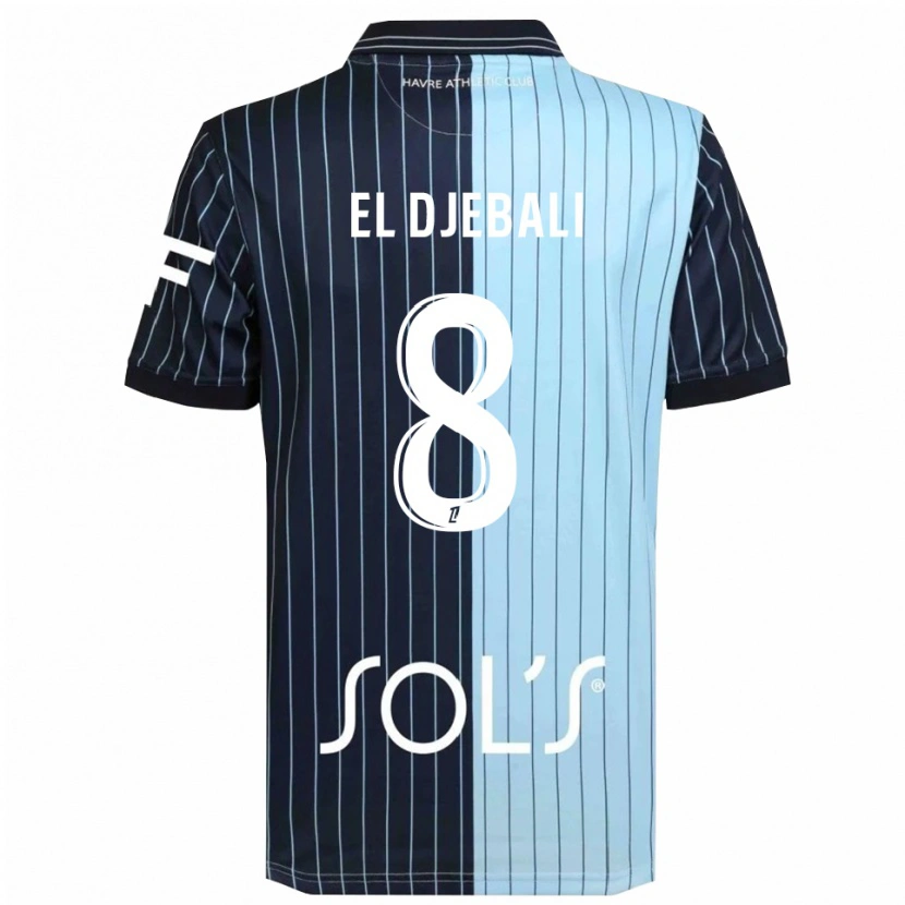 Danxen Barn Rayan El Djebali #8 Marinblå Himmelsblå Hemmatröja Matchtröjor 2025/26 Tröjor T-Tröja