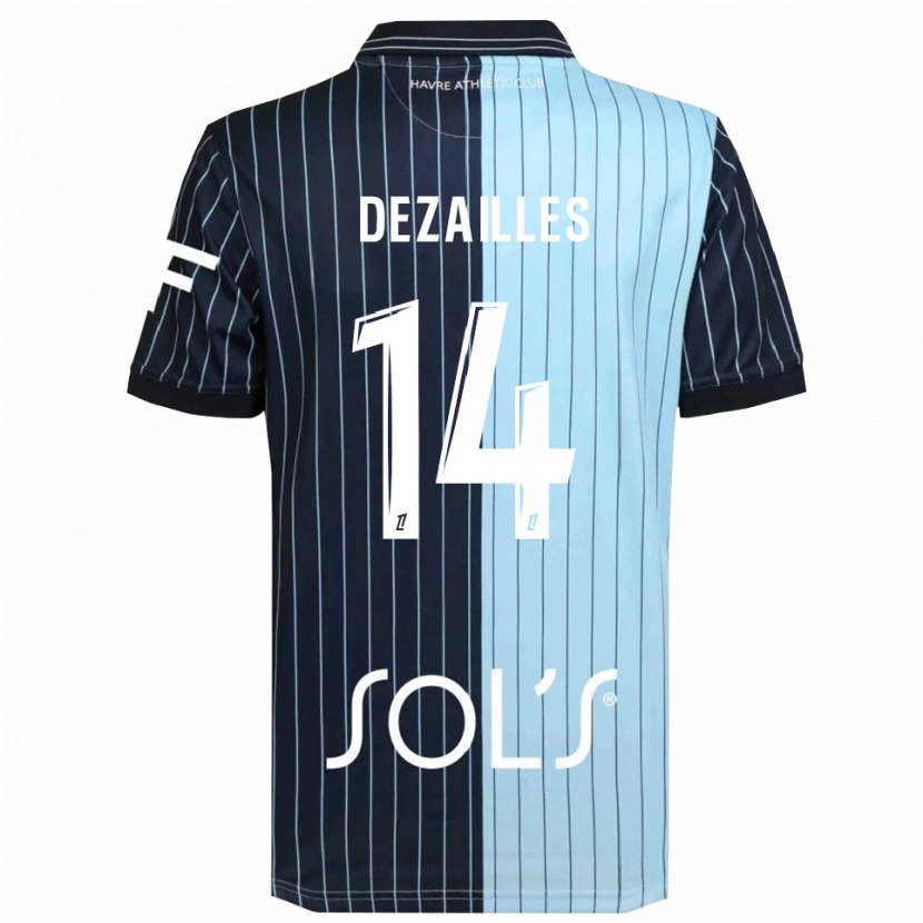 Danxen Barn Arsène Dezailles #14 Marinblå Himmelsblå Hemmatröja Matchtröjor 2025/26 Tröjor T-Tröja
