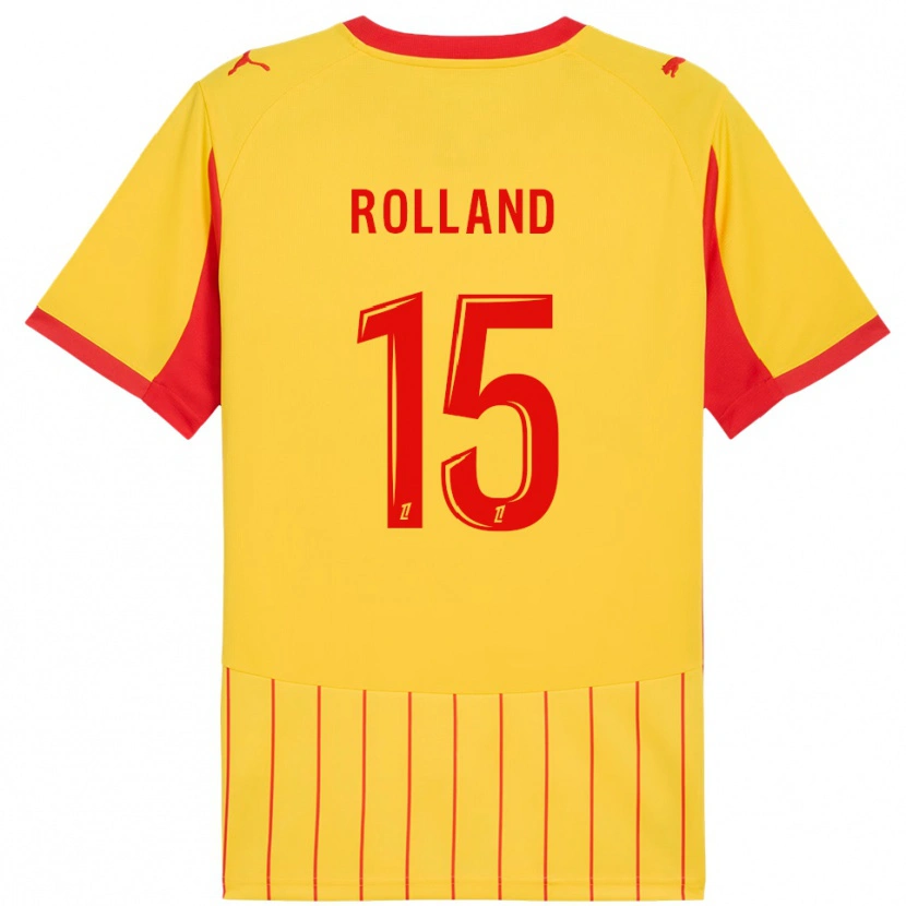 Danxen Barn Paul Rolland #15 Gul Röd Hemmatröja Matchtröjor 2025/26 Tröjor T-Tröja