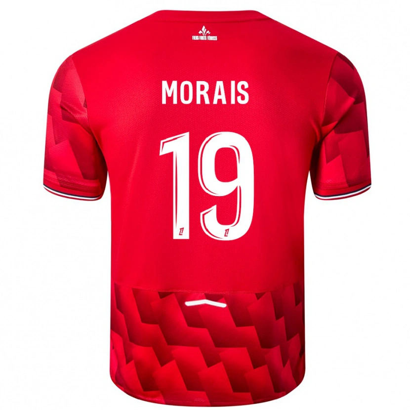 Danxen Barn Tiago Morais #19 Röd Vit Hemmatröja Matchtröjor 2025/26 Tröjor T-Tröja