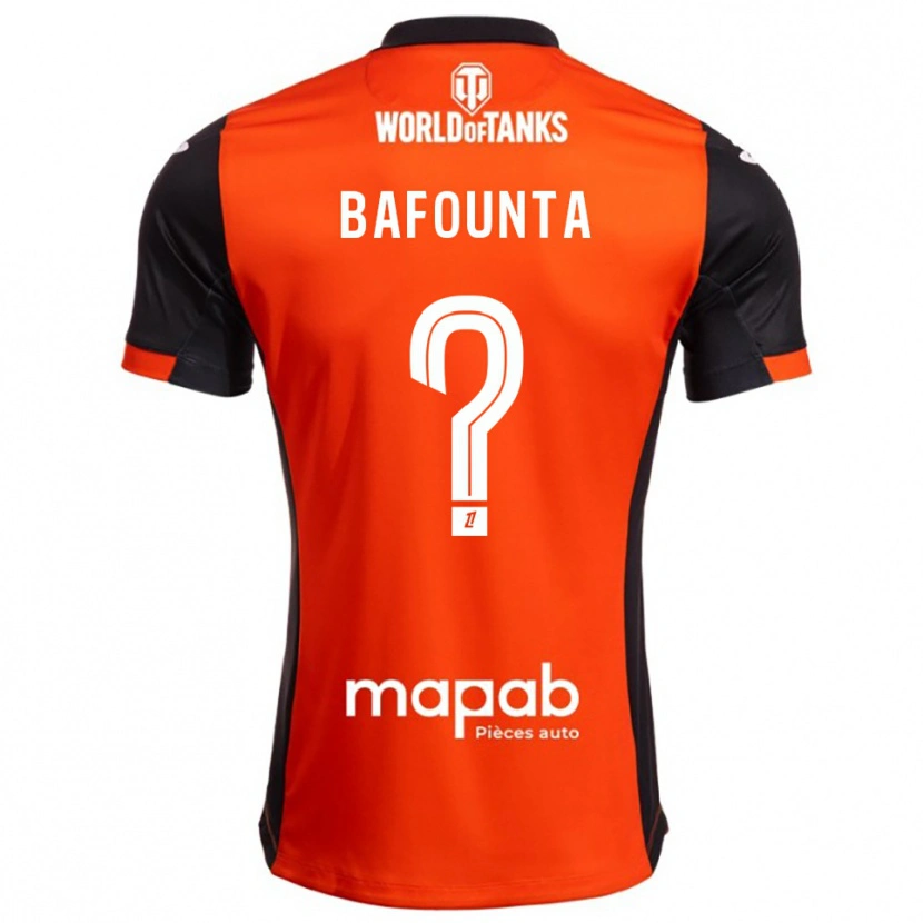 Danxen Barn Kamal Bafounta #0 Svart Orange Hemmatröja Matchtröjor 2025/26 Tröjor T-Tröja