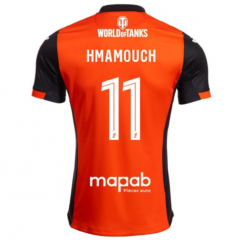 Danxen Barn Mohamed-Anouar Hmamouch #11 Svart Orange Hemmatröja Matchtröjor 2025/26 Tröjor T-Tröja