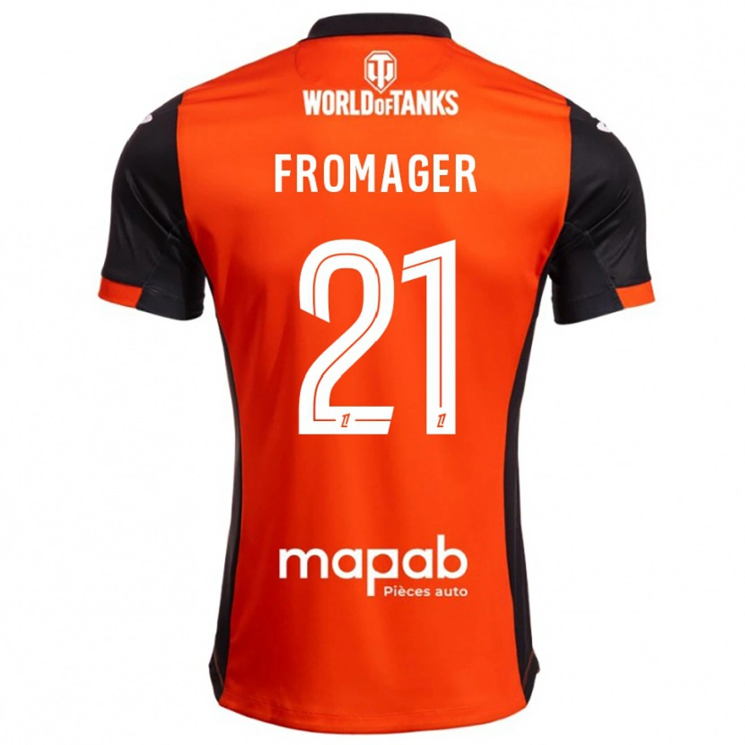 Danxen Barn Côme Fromager #21 Svart Orange Hemmatröja Matchtröjor 2025/26 Tröjor T-Tröja