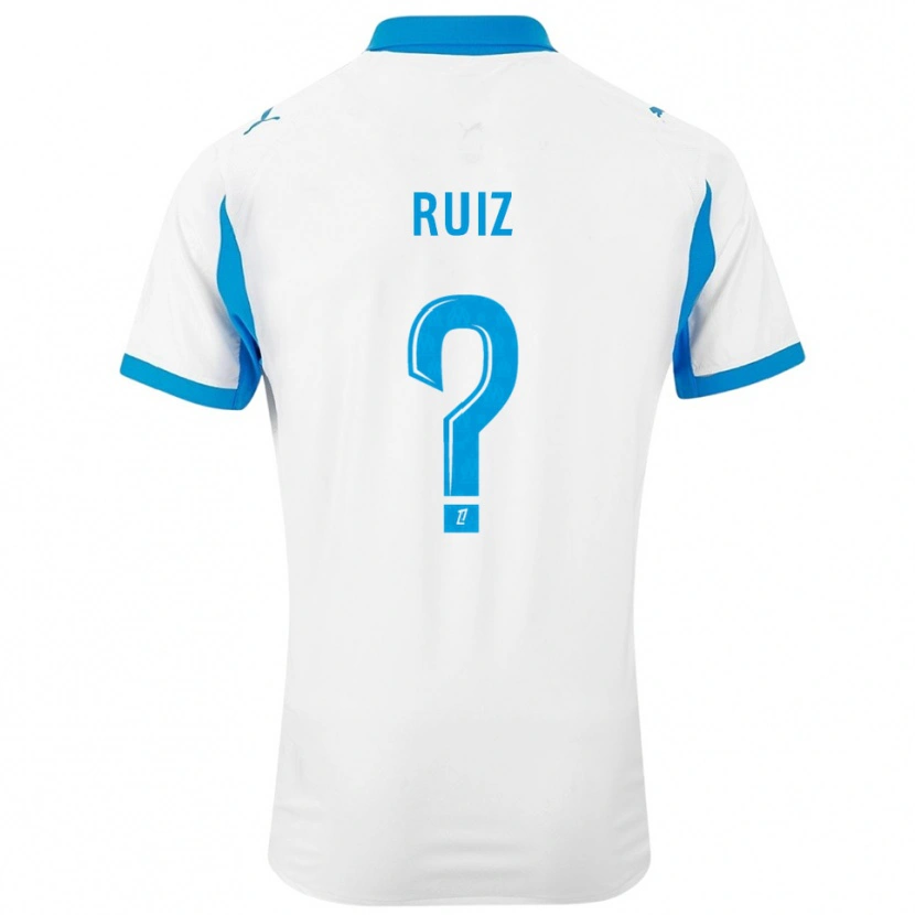 Danxen Barn Pedro Ruiz #0 Vit Himmelsblå Hemmatröja Matchtröjor 2025/26 Tröjor T-Tröja