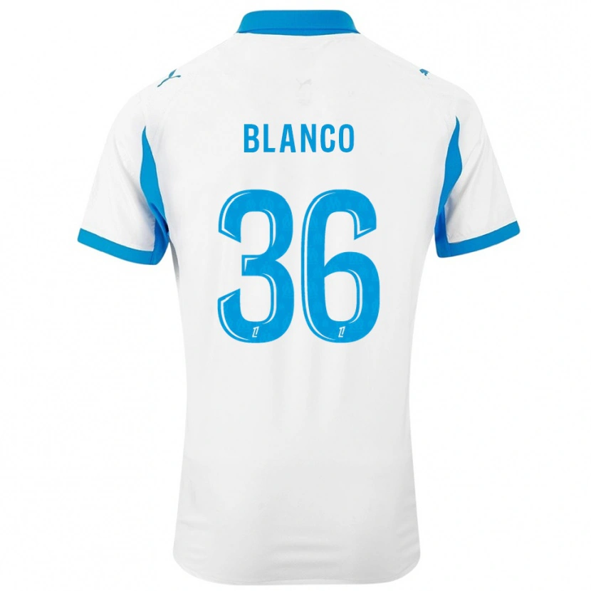 Danxen Barn Rubén Blanco #36 Vit Himmelsblå Hemmatröja Matchtröjor 2025/26 Tröjor T-Tröja
