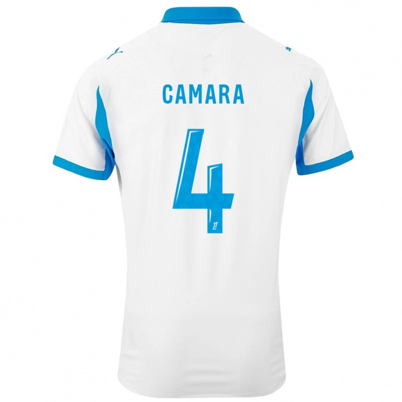 Danxen Barn Fodé Camara #4 Vit Himmelsblå Hemmatröja Matchtröjor 2025/26 Tröjor T-Tröja