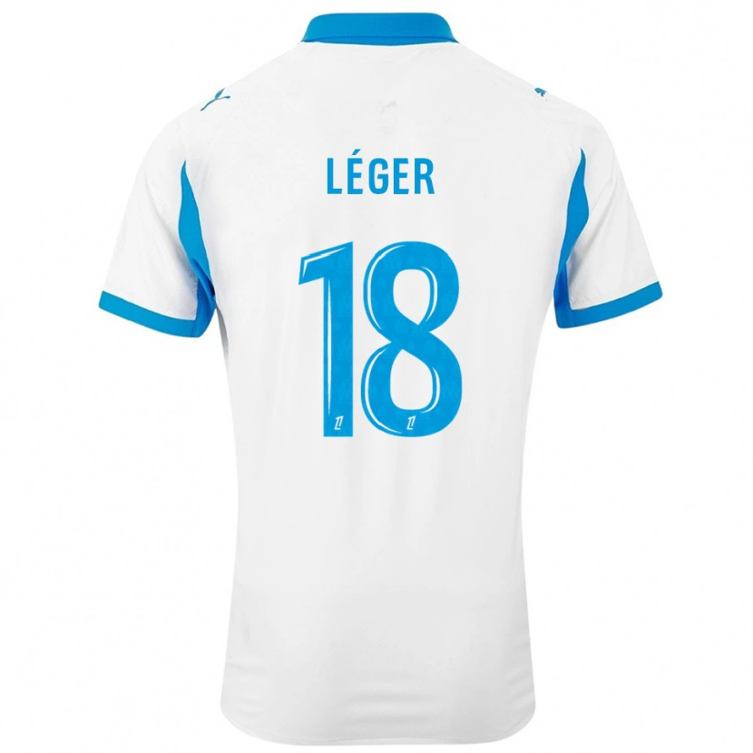 Danxen Barn Marie-Charlotte Léger #18 Vit Himmelsblå Hemmatröja Matchtröjor 2025/26 Tröjor T-Tröja