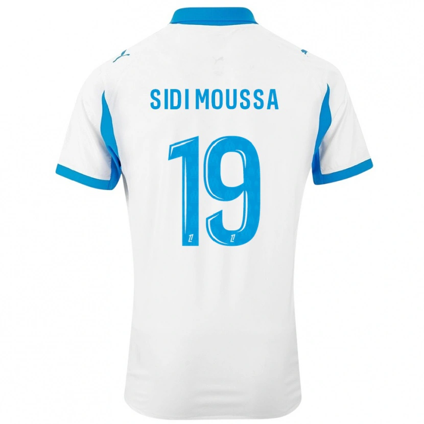Danxen Barn Salima Sidi Moussa #19 Vit Himmelsblå Hemmatröja Matchtröjor 2025/26 Tröjor T-Tröja