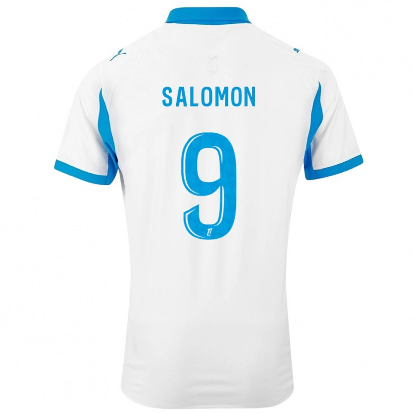 Danxen Barn Maeva Salomon #9 Vit Himmelsblå Hemmatröja Matchtröjor 2025/26 Tröjor T-Tröja