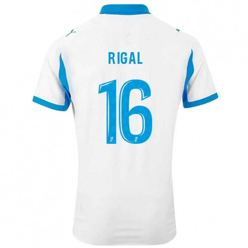 Danxen Barn Pablo Rigal #16 Vit Himmelsblå Hemmatröja Matchtröjor 2025/26 Tröjor T-Tröja