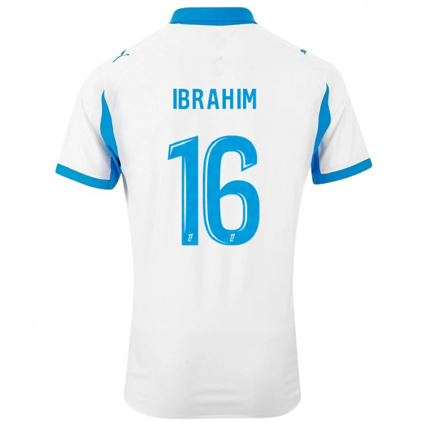 Danxen Barn Ayman Ibrahim #16 Vit Himmelsblå Hemmatröja Matchtröjor 2025/26 Tröjor T-Tröja