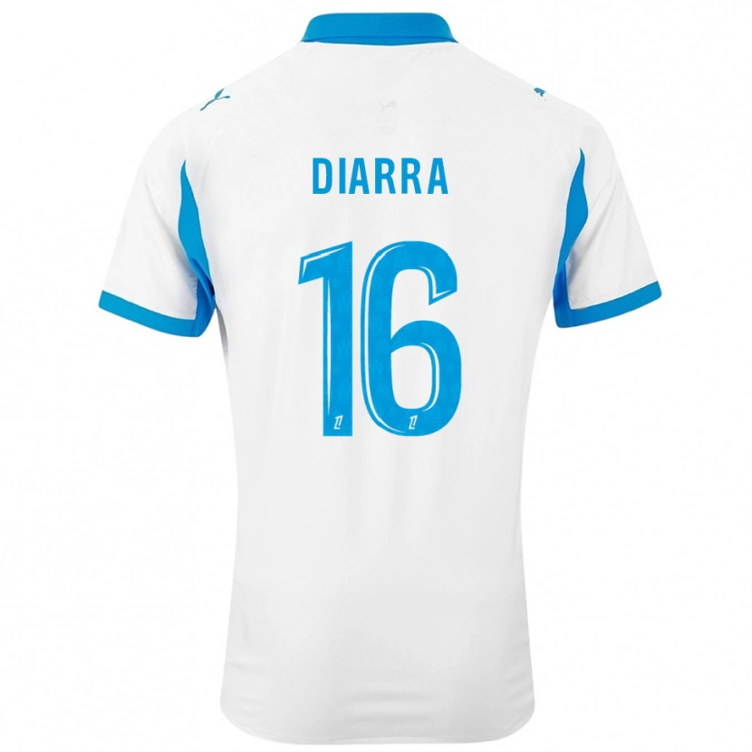 Danxen Barn Cheick Diarra #16 Vit Himmelsblå Hemmatröja Matchtröjor 2025/26 Tröjor T-Tröja