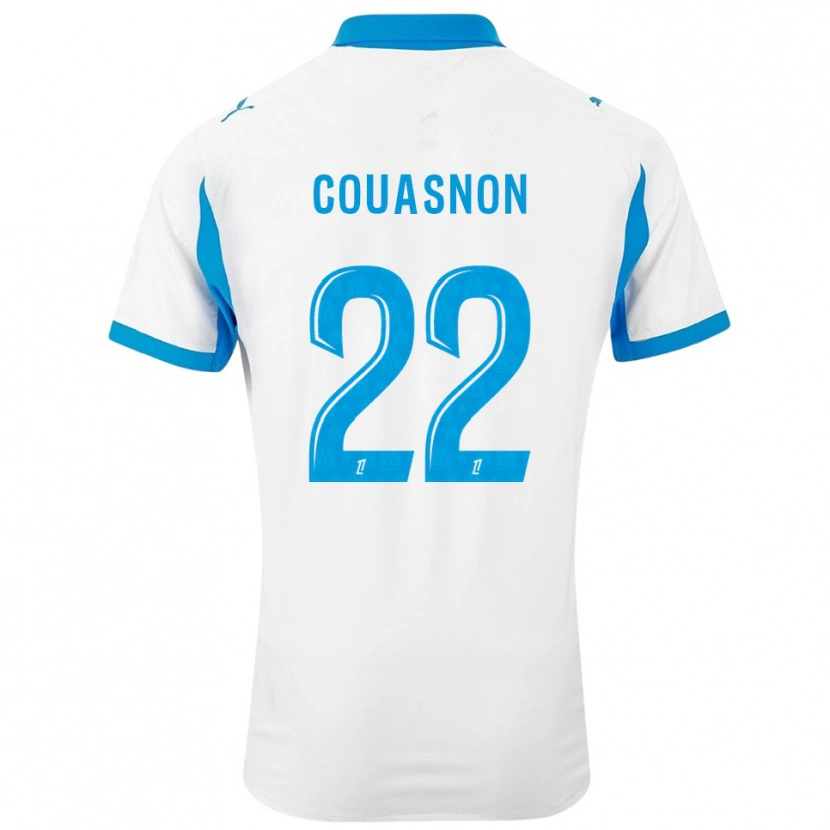 Danxen Barn Roxane Couasnon #22 Vit Himmelsblå Hemmatröja Matchtröjor 2025/26 Tröjor T-Tröja
