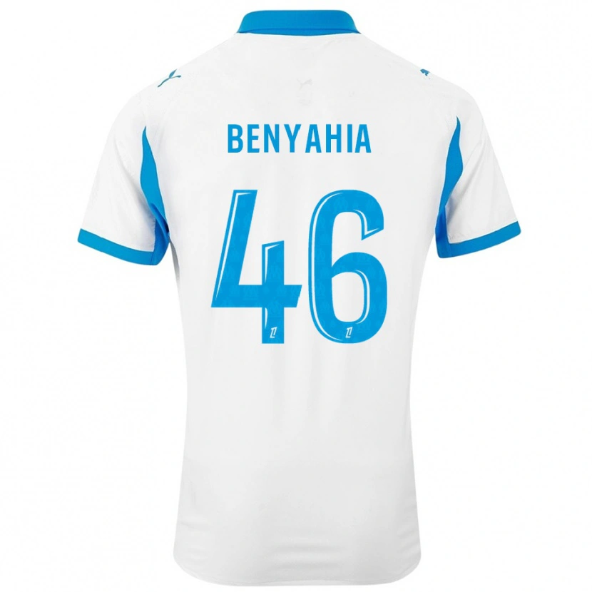 Danxen Barn Aylan Benyahia-Tani #46 Vit Himmelsblå Hemmatröja Matchtröjor 2025/26 Tröjor T-Tröja