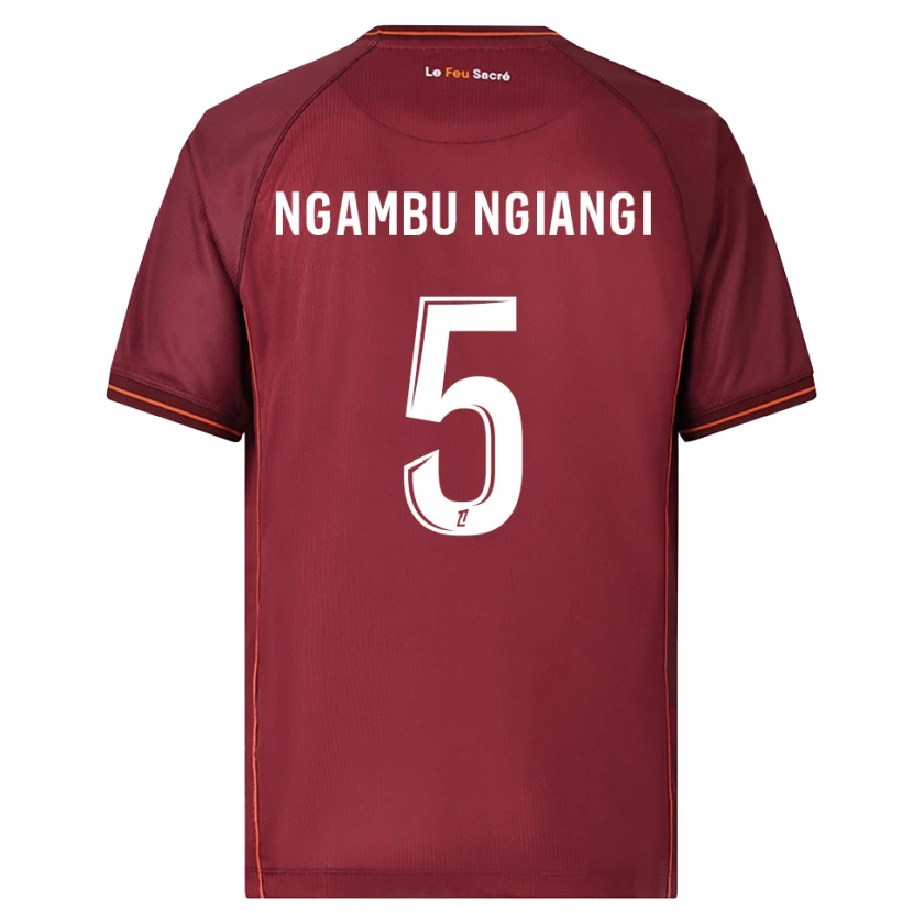 Danxen Barn Esther Ngambu Ngiangi #5 Bourgogne Vit Hemmatröja Matchtröjor 2025/26 Tröjor T-Tröja