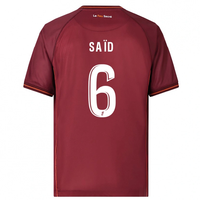 Danxen Barn Maoulida Saïd #6 Bourgogne Vit Hemmatröja Matchtröjor 2025/26 Tröjor T-Tröja