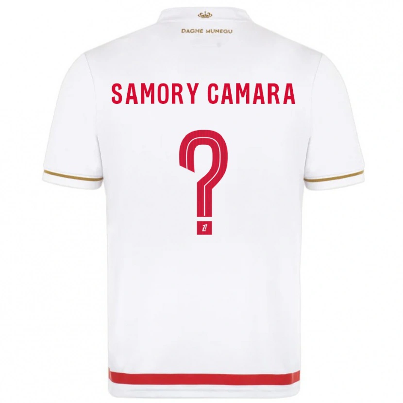 Danxen Barn Verges Samory Camara #0 Röd Vit Hemmatröja Matchtröjor 2025/26 Tröjor T-Tröja