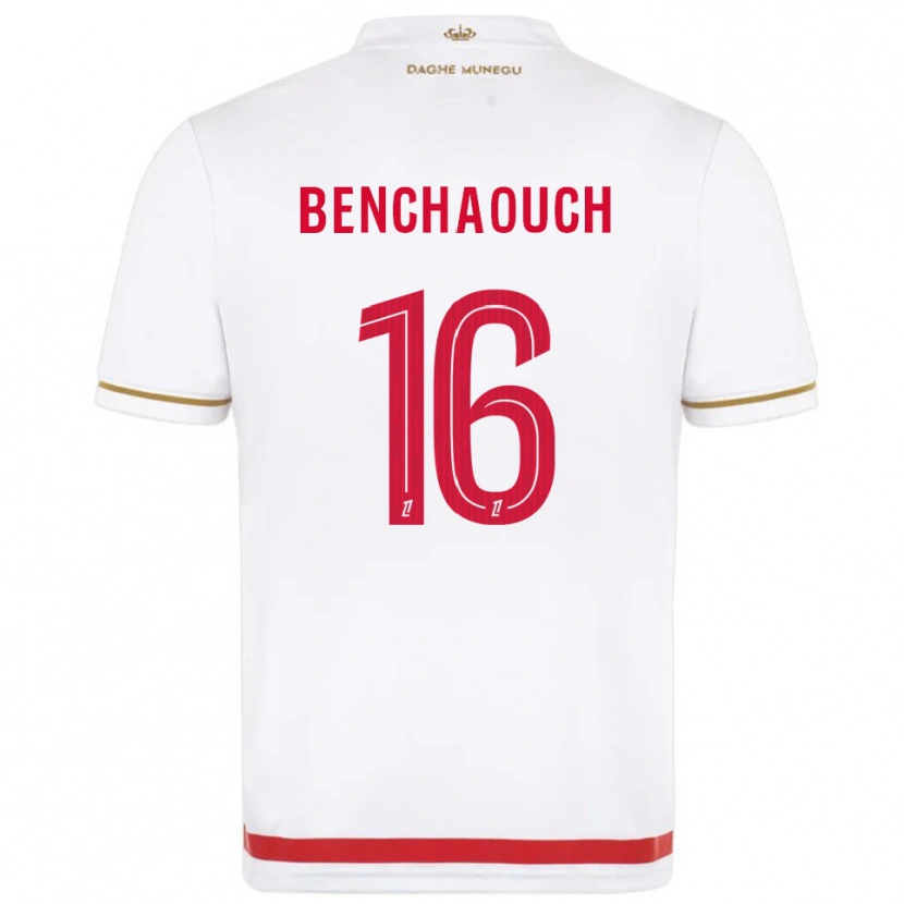 Danxen Barn Yanis Benchaouch #16 Röd Vit Hemmatröja Matchtröjor 2025/26 Tröjor T-Tröja