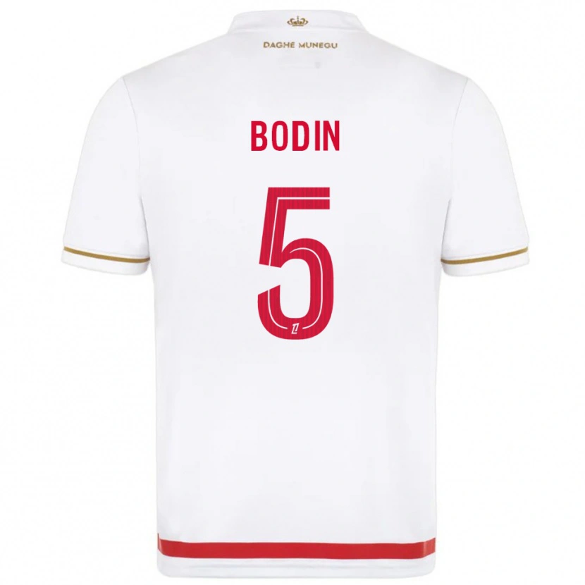 Danxen Barn Hugo Bodin #5 Röd Vit Hemmatröja Matchtröjor 2025/26 Tröjor T-Tröja