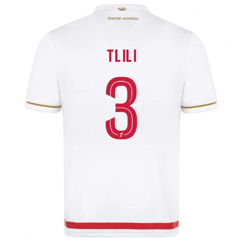 Danxen Barn Mehdi Tlili #3 Röd Vit Hemmatröja Matchtröjor 2025/26 Tröjor T-Tröja