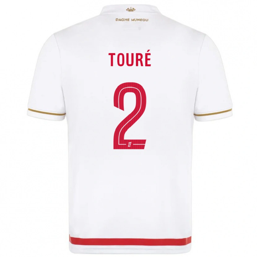 Danxen Barn Ilane Touré #2 Röd Vit Hemmatröja Matchtröjor 2025/26 Tröjor T-Tröja