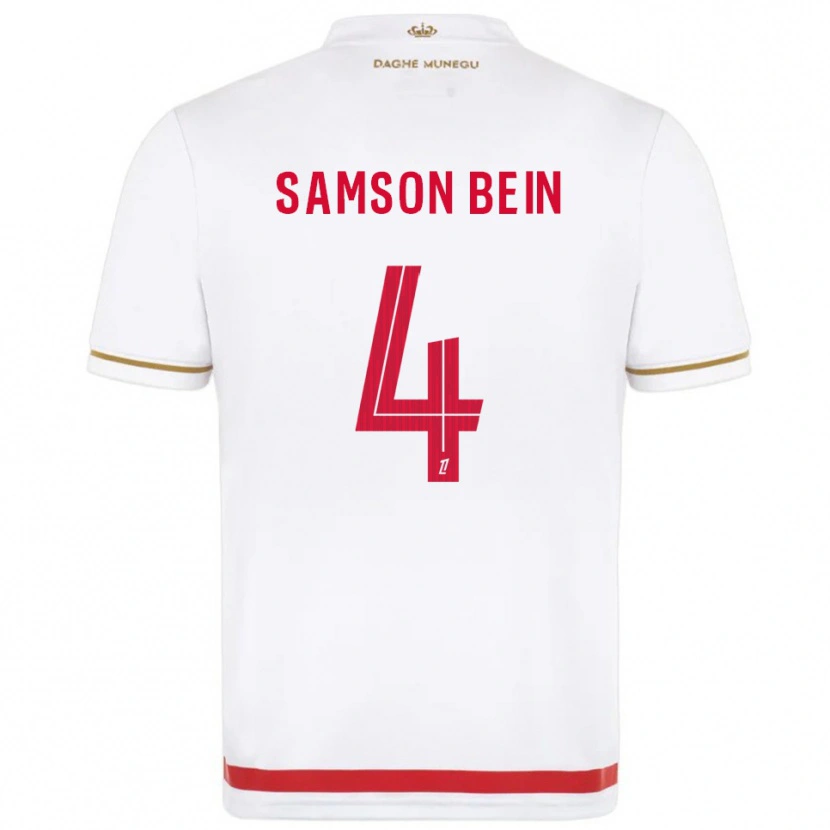 Danxen Barn Sirak Bein #4 Röd Vit Hemmatröja Matchtröjor 2025/26 Tröjor T-Tröja
