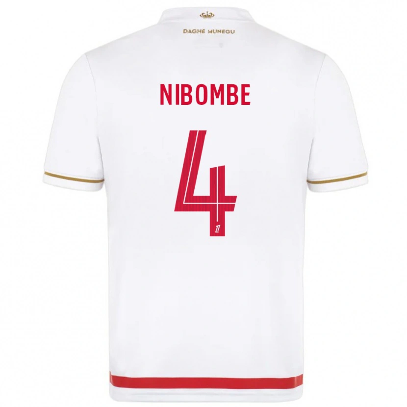 Danxen Barn Samuel Nibombe #4 Röd Vit Hemmatröja Matchtröjor 2025/26 Tröjor T-Tröja