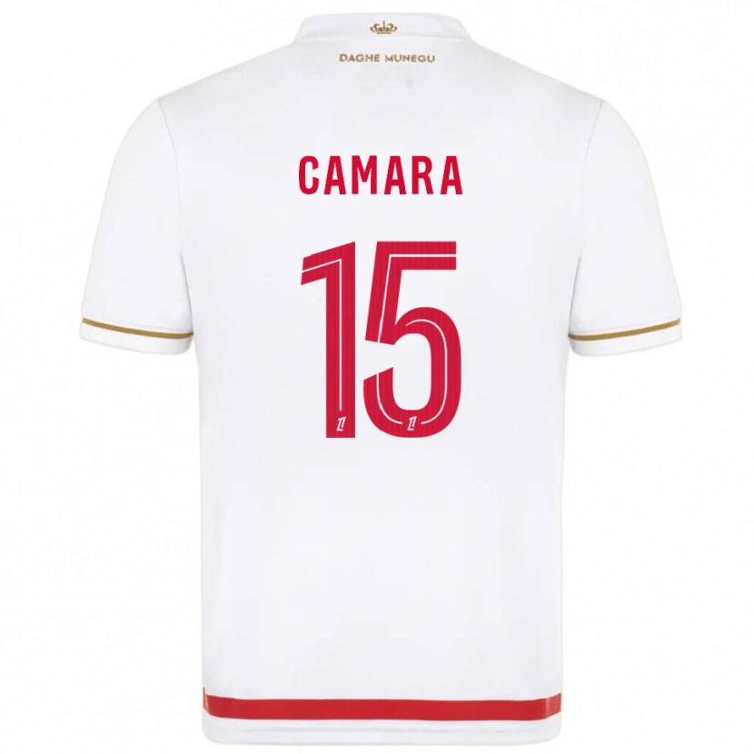 Danxen Barn Lamine Camara #15 Röd Vit Hemmatröja Matchtröjor 2025/26 Tröjor T-Tröja