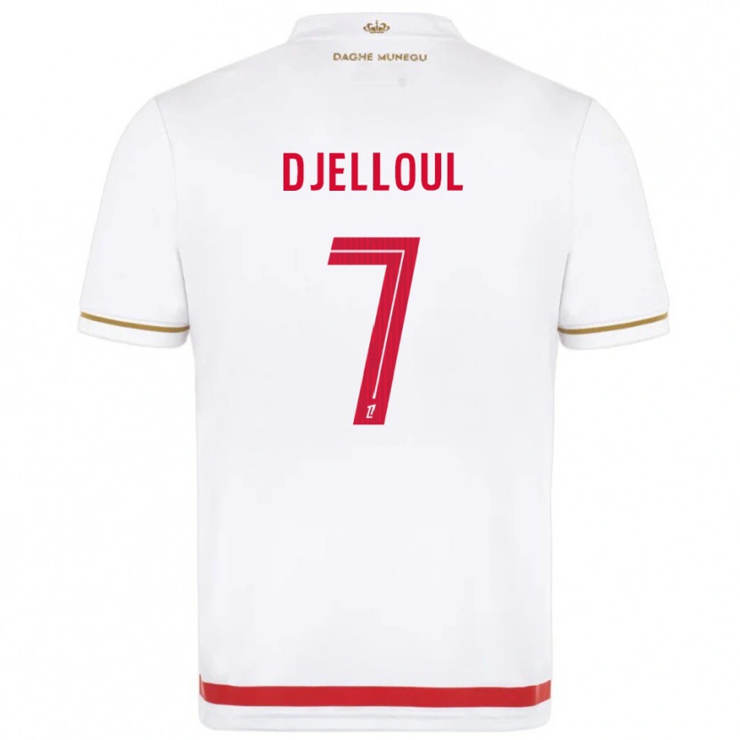 Danxen Barn Jassim Djelloul #7 Röd Vit Hemmatröja Matchtröjor 2025/26 Tröjor T-Tröja