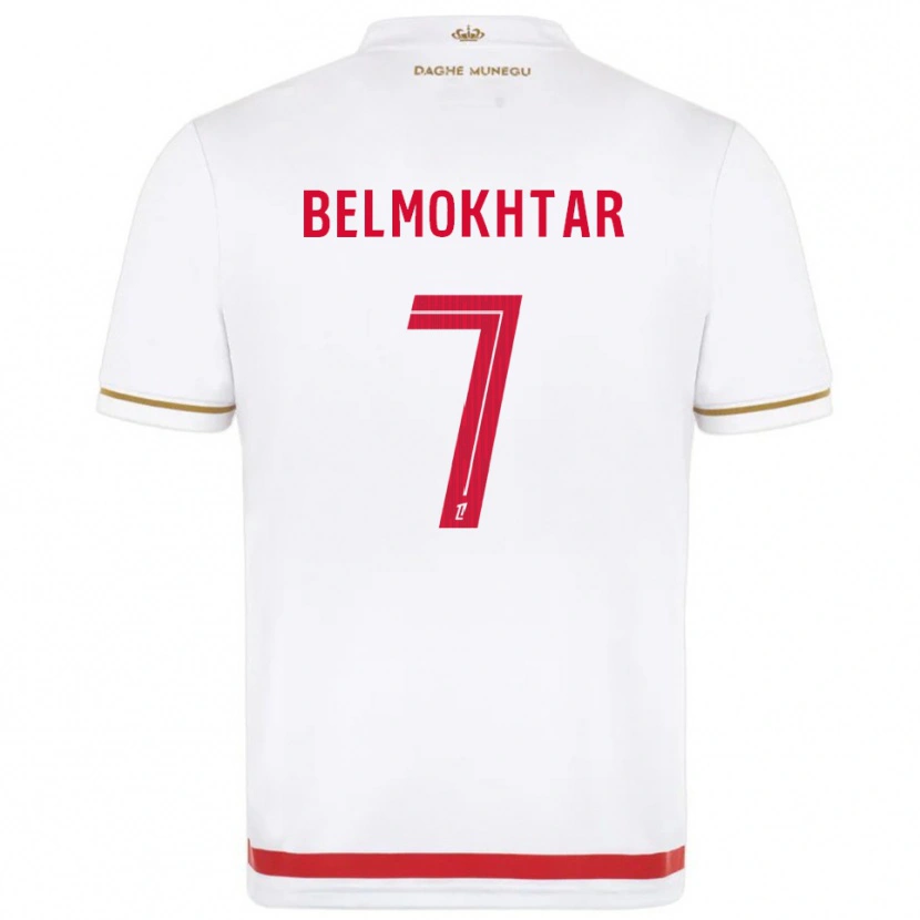 Danxen Barn Ilies Belmokhtar #7 Röd Vit Hemmatröja Matchtröjor 2025/26 Tröjor T-Tröja